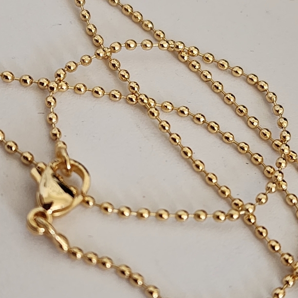 Gold Cherry Charm Pendant Chain Necklace - Picture 5 of 7